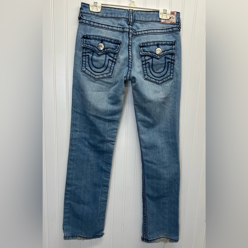 True Religion Billy Straight Leg Jean Distressed Sz 26